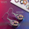 thumbnail image 2 of Pendientes para mujer, joyas, regalos para ella, pendientes colgantes para niña, cristales de Austria, San Valentín, día de la madre, Navidad, aniversario, cumpleaños, cristal Vitrail mediano, 2 of 5