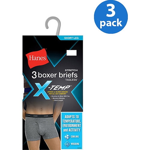 hanes x temp boxer briefs short leg