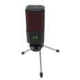 thumbnail image 1 of Microphone Cardioïde USB, Microphone d'Ordinateur USB Filaire Plug And Play Son Net Multifonction Carré pour Conférence, 1 of 8