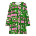 thumbnail image 2 of Pink & Green Fashions & Products! Loose Dress Evening Dress Summer Dresses for Women Luxury Dress Long Sleeved Dress, 2 of 4