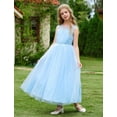 thumbnail image 3 of IDOPIP Flower Girl Dresses for Wedding Sleeveless Cutout Tulle Princess Pageant Birthday Party Gown 3-14Y, 3 of 9