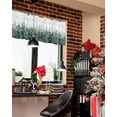 thumbnail image 6 of Christmas Valances for Windows Pine Tree Forest Christmas Kitchen Curtain Valances Rod Pocket Snowflake Window Curtain Treatment Short Topper Curtains Seasonal Valance Christmas Decor, 54x18 Inch, 6 of 6