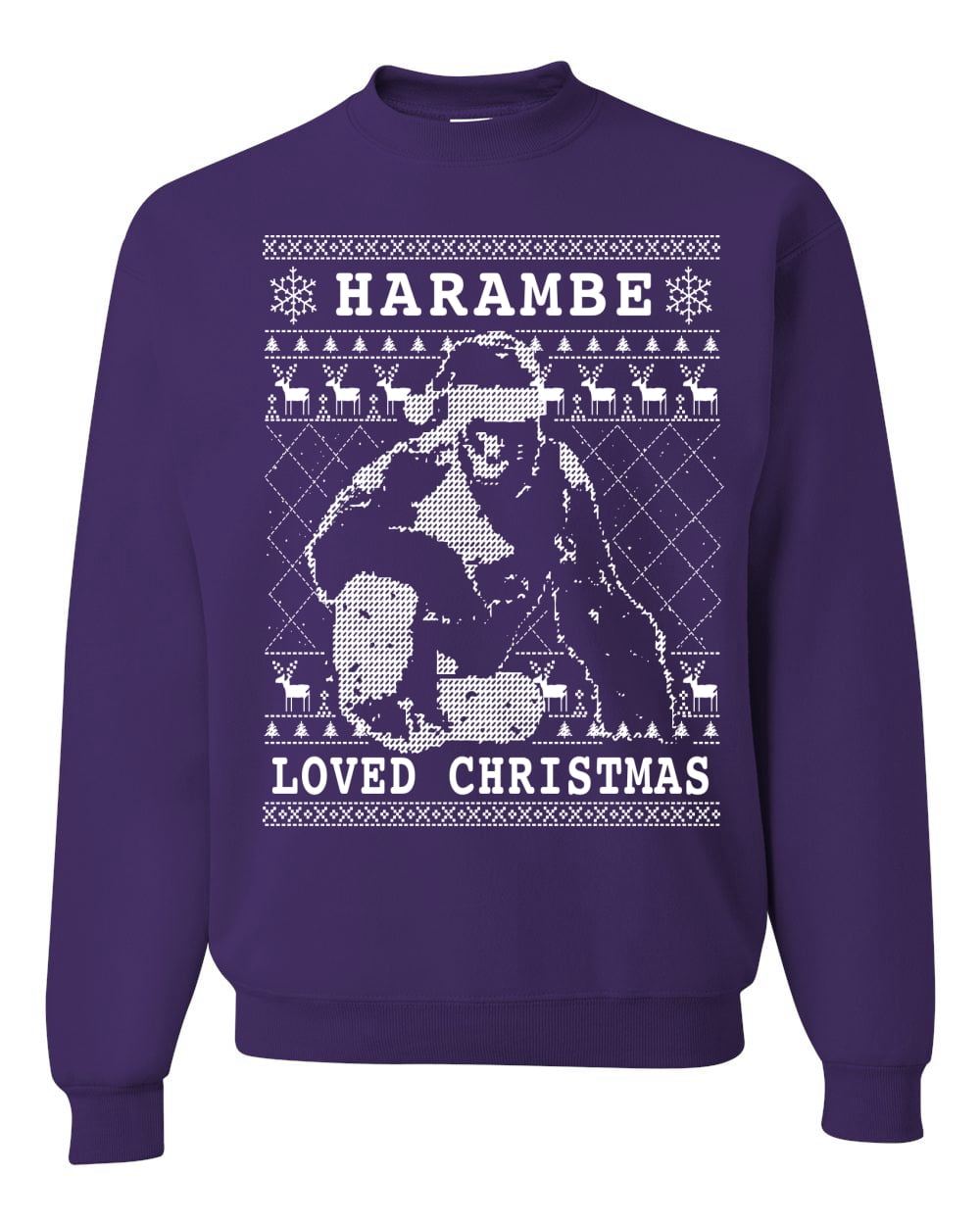 harambe loved christmas sweater