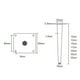 thumbnail image 5 of Set Of 4 Furniture Legs, Tilt Sofa Leg, Table Leg Cabinet Legs Bedside Metal Legs, For Coffee Tables, Cupboards And Sofas,load Capacity 300kg, 5 of 5