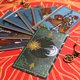 thumbnail image 2 of Sol y Luna Azul nueva hoja de oro carta de tarot tarot estampado en caliente impresión en color plástico PVC juego de mesa impermeable naipes al por mayor, 2 of 5