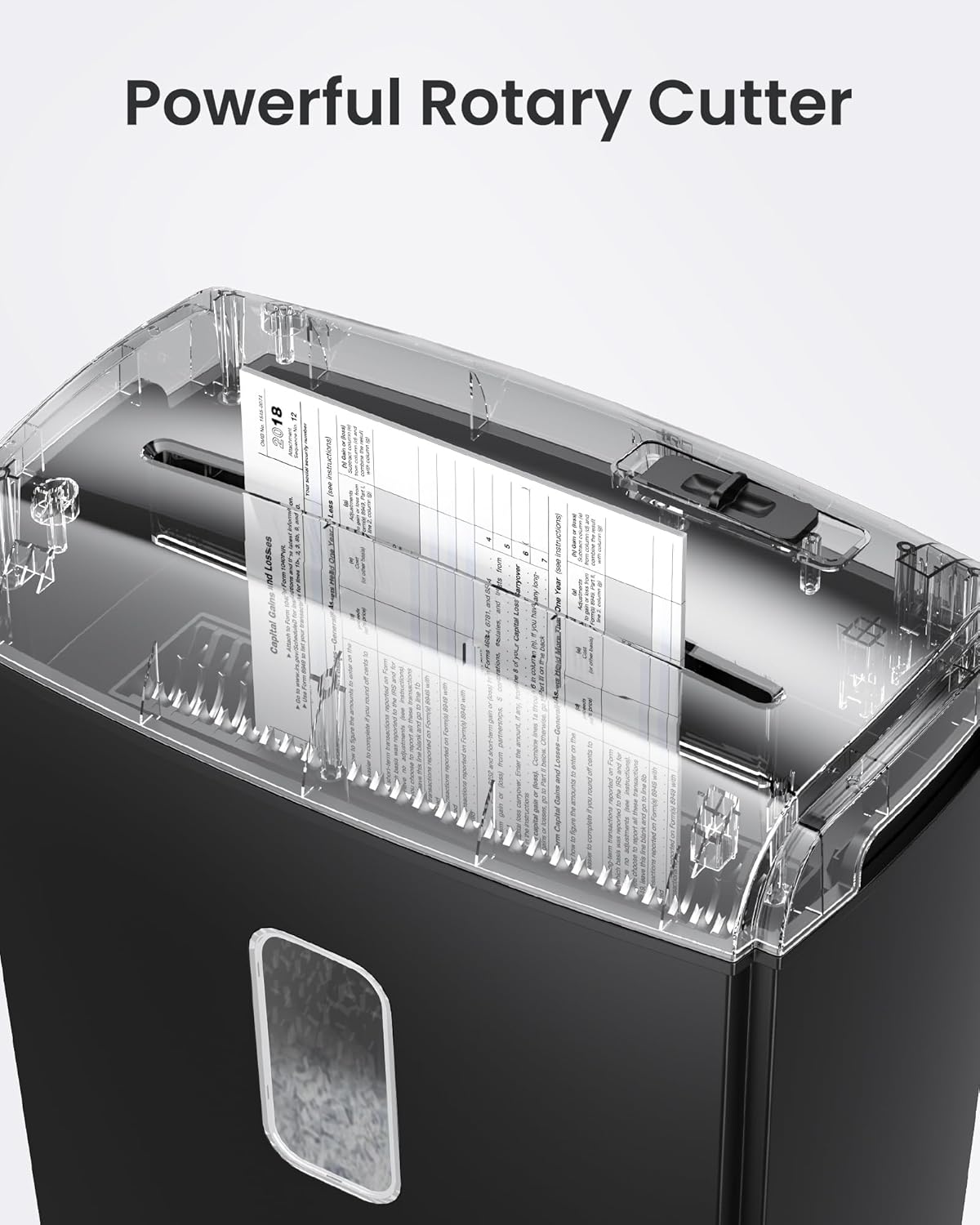 NOVODESK Micro-Cut Paper Shredder 8-Sheet P-5 photo 3