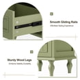 thumbnail image 4 of Eclife Set of 2 Nightstand 2 Drawers Wood Mid-Century Modern Bedside Table for Adult Bedroom, Retro Green, 4 of 8