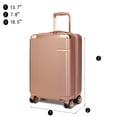 thumbnail image 3 of MKF Collection Tulum Carry-On Luggage Hardside, Luxurious Travel Suitcase by Mia K - Silver, 3 of 12