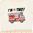 thumbnail image 4 of Inktastic I'm 2 Fire Truck 2nd Birthday Girls Toddler Dress, 4 of 5