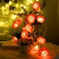 thumbnail image 7 of 40 LEDs Rose Flower String Lights 10ft/3m Battery Operated Decorative Lights for Anniversary Valentines Wedding Bedroom, 7 of 7