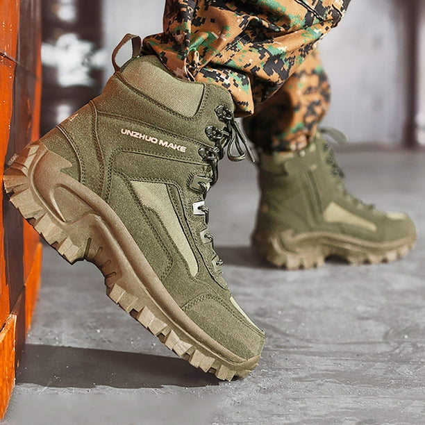 PMUYBHF Male Mens Boots Work Men Water Proof Hiking and Camping