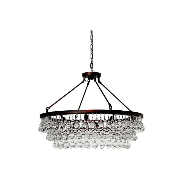 Lightupmyhome Celeste Oilrubbed Bronze Glass Drop Crystal Chandelier Oil Rubbed Bronze
