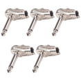 thumbnail image 1 of EeaseCA 5PCS 6.35mm Interface Effect Pedal Connector Cable Adapter Jack Pedal Board Instrument Connector Accessories for Electric Guitar (Silver), 1 of 8