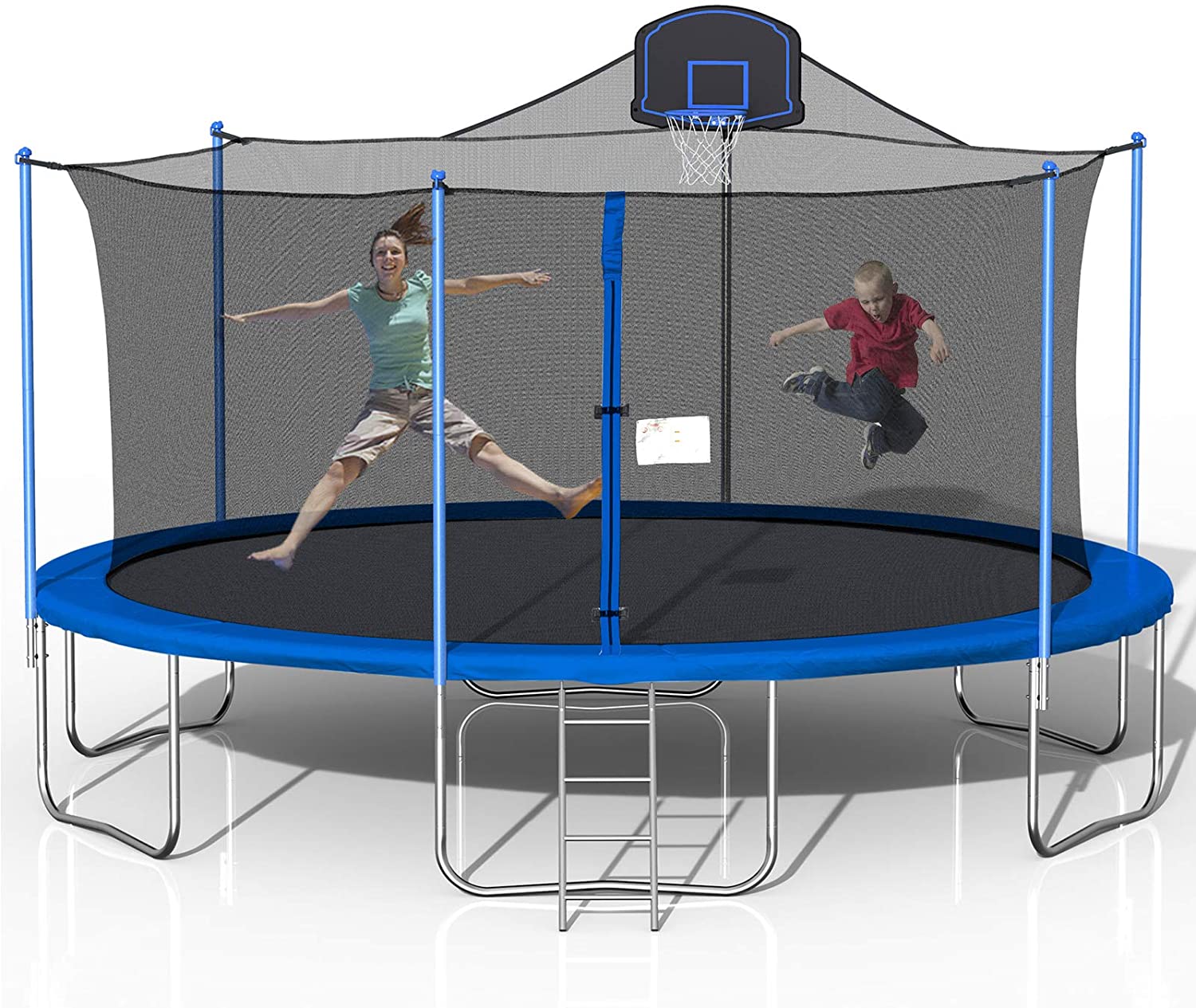 1000LBS 16Ft Trampoline for Kids and Adults with Safety Enclosure Net, Jumping Mat, Safety Pad, Outdoor Recreational Trampoline Hold Up to 8 Kids - image 1 of 6