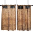 thumbnail image 4 of Vintage Farm Wood Door Rustic Curtains Home Decor Living Room Kitchen Balcony Room Window Curtain Bedroom Patio Decoration, 4 of 6