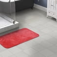 thumbnail image 2 of Garland Rug Traditional Washable Nylon Pink Hibiscus Bath Rug, 30" x 50", 2 of 7