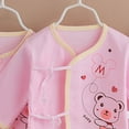 thumbnail image 3 of Linfrsh Preemie Baby Girl Clothing Preemie Twin Baby Boy Clothes Baby 5PCS Sleeve +Bib Tops+Hat+Pants Long Girls Outfits Long Sleeve Cute Pink,0-3 Months, 3 of 4