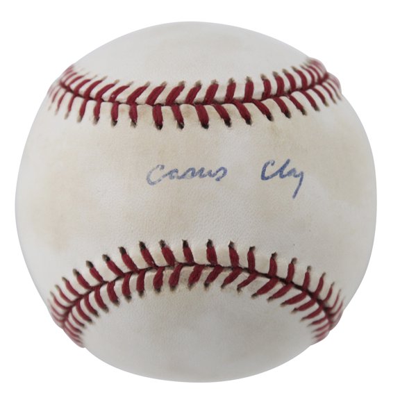 Collectible Muhammad Ali Cassius Clay Signed 1994 World Series Logo Baseball JSA #B78006