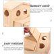 thumbnail image 2 of unbranded Castillo Para Mascotas Pequeñas De Madera Color Amarillo Con Doble Para Chinchillas Y Hámsters, 2 of 5