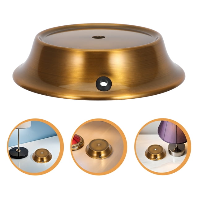 EXHUMKY Base De Redonda De Metal Dorado Para Con Peso Estable Y Moderno Para Del Hogar