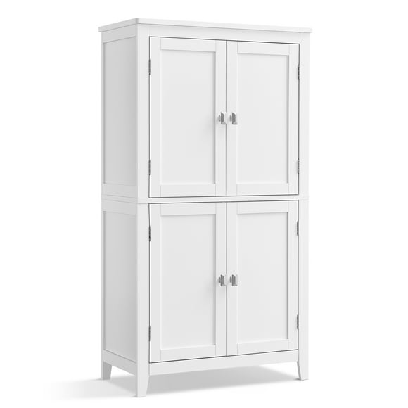 VASAGLE Armoire de Rangement de Salle de Bain, Unité de Rangement de Salle de Bain, Armoire Autoportante avec 4 Portes, Étagères Ajustables, 11.8 x 23.6 x 43.3 Pieds'