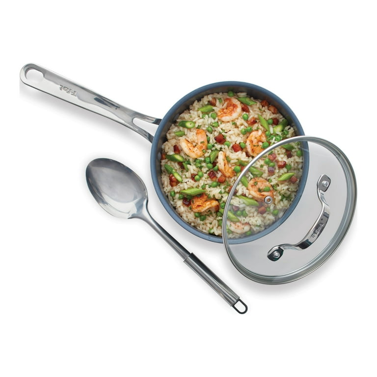 T-fal Platinum Unlimited Nonstick Stainless Steel 12 Fry Pan with  Induction Base
