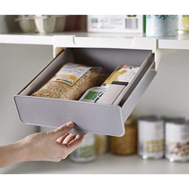 Organizador de almacenamiento de cajón extraíble Joseph Joseph CupboardStore para gabinete debajo del estante, gris