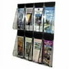 Deflect-O Corporation DEF56201 Pamphlet Wall Rack- 8-Pocket- 18-.25in.x2-.88in.x23-.50in.- Clear