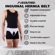 FlexaMed Right Side Inguinal Hernia Groin Belt with Compression Pad White Small