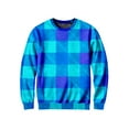 thumbnail image 4 of Men's Plaid Knit Sweater Long Sleeve Crew Neck Casual Pullover Top, 4 of 5