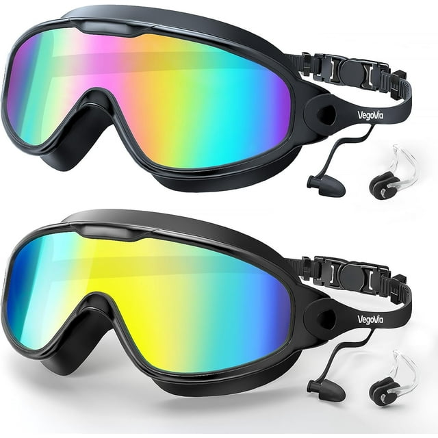 Adult Swimming Goggles Fog Protection °Wide View Pool Swim Goggles for Adult Youth Men Women