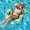 Green, variant on Joyfy Inflatable Pool Float Lounger with Backrest, Air Sofa Floating Chair with Handle and Cup Holder, Summer Pool Floaties Rafts Lounger for Adult & Kids