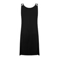 thumbnail image 6 of Women's Cotton T Shirt Dresses Sale Spring Summer Sleeveless Round-Neck Outwear Fashion Loose Breathable Dress for Women Black 4Xl, 6 of 8