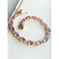 thumbnail image 3 of Women Amethyst Tennis Bracelet in Silver,January Birthstone Gemstone Chain Bracelet for Women valentine gift, 3 of 5