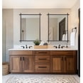 thumbnail image 4 of ANDY STAR Black Bathroom Vanity Mirror, 22x30 Inch Vintage Cross Corner Mirrors for Bathroom in 1’’ Stainless Steel Frame Minimalist for Home Decor Wall Mounted Horizontal/Vertical, 4 of 8