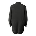 thumbnail image 4 of UJNDER Knitted Sweater Dress Long Sleeve Mid Length Turtleneck Pullover Tunic for Fall Winter Casual Comfortable Outfits Dark Gray XXL, 4 of 5