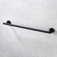 thumbnail image 6 of Bathroom Hardware Set Matte Black Stainless Steel Towel Bar Ring Holder Wall Mounted Rustproof, 6 of 8