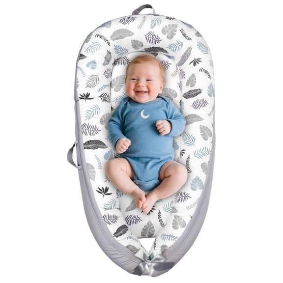 Baby Lounger for Newborn 0-24 Months, Premium Infant Lounger, Pure Cotton Baby Playmat for Boys & Girls, Portable Newborn Lounger for Travel and Home.