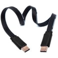 thumbnail image 4 of Flat Flexible USB C Cable Metal Reinforced 45W Fast Charges 480Mbps Transfer Angled Design For FPV Photography Equipment, 4 of 9