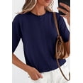 thumbnail image 6 of PRETTYGARDEN Women Spring Short Sleeve Cardigan Sweaters Button Down Knit Shirt Blouse Dressy Casual Tops Summer Outfits, 6 of 8