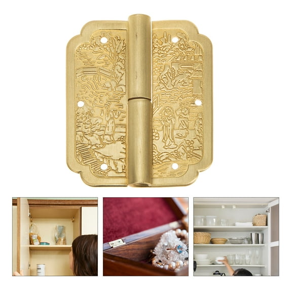 WHAMVOX Antique Decorative Hinges Engraving Design Hinges Furniture Cabinet Door Hinge