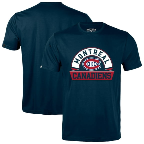 Men's Levelwear Navy Montreal Canadiens Richmond Banner Arch T-Shirt