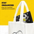thumbnail image 4 of Bolsa de maquillaje Concept One Peanuts Snoopy de PVC negro para mujer, 4 of 6