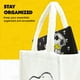 thumbnail image 4 of Bolsa de maquillaje Concept One Peanuts Snoopy de PVC negro para mujer, 4 of 6