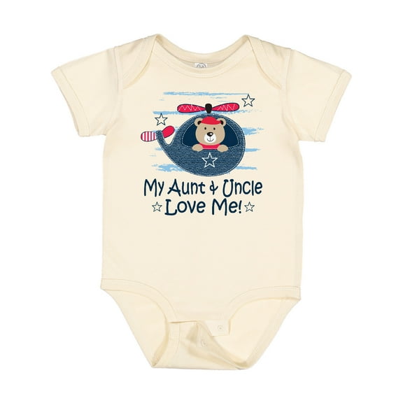 Inktastic My Aunt and Uncle Love Me Nephew Bear Boys Baby Bodysuit