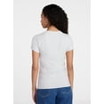 thumbnail image 4 of Time and Tru Women's Slim Fit Crewneck Tee with Short Sleeves, Sizes XS-XXXL, 4 of 6