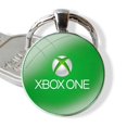 thumbnail image 4 of LLavero de cabujón de cristal para coche, colgante hecho a mano, estilo nórdico, logotipo verde Xbox, 4 of 4
