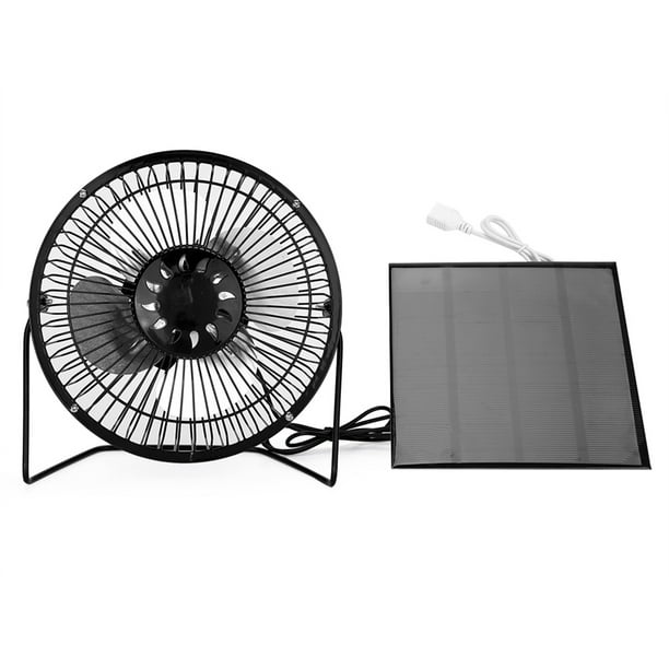 Ventilador portátil, ventilador USB con panel solar USB, ventilador con energía solar, artesanía excepcional