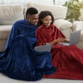 thumbnail image 3 of Poncho Blanket Super Soft Comfy Plush Wearable Fleece Blanket  for Adult, 3 of 7