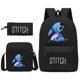 thumbnail image 1 of 3 unids/set Disney Stitch niños mochila dibujos animados Stitch impresión guardería lápiz caso niño niña bolso de hombro niños mochila escolar regalo hola suerte unisex, 1 of 2